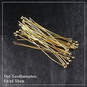 5cm-Ball Head Pins-Champagne Gold Finished (50pcs)